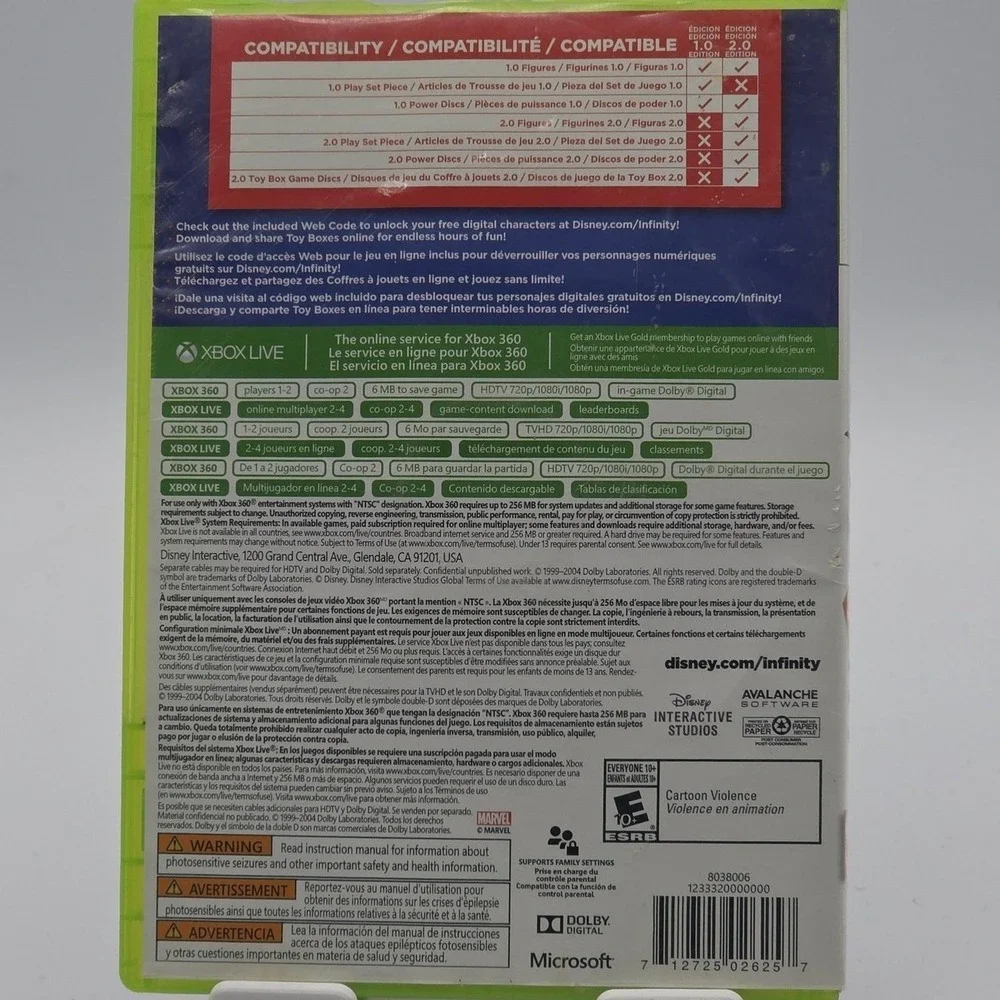 Disney Infinity 2.0 Edition Microsoft Xbox 360 Video Game‎ Marvel Super Heroes